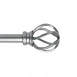 Sophie Adjustable Single Curtain Rod 48 Inch to 84 Inch-Antique Silver