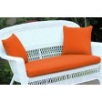 Orange  Loveseat Cushion with Pillows