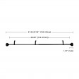 Lily Adjustable Single Curtain Rod 48 Inch to 84 Inch-Black