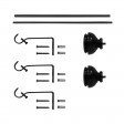 Lily Adjustable Single Curtain Rod 48 Inch to 84 Inch-Black