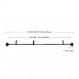Lily Adjustable Single Curtain Rod 84 Inch to 120 Inch-Black