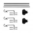 Lily Adjustable Single Curtain Rod 84 Inch to 120 Inch-Black