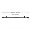 Lily Adjustable Single Curtain Rod 28 Inch to 48 Inch-Bronze