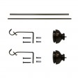 Lily Adjustable Single Curtain Rod 28 Inch to 48 Inch-Bronze