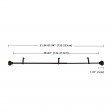 Lily Adjustable Single Curtain Rod 48 Inch to 84 Inch-Bronze