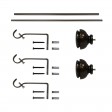Lily Adjustable Single Curtain Rod 48 Inch to 84 Inch-Bronze