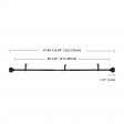 Lily Adjustable Single Curtain Rod 84 Inch to 120 Inch-Bronze