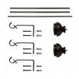 Lily Adjustable Single Curtain Rod 84 Inch to 120 Inch-Bronze
