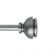 Lily Adjustable Single Curtain Rod 28 Inch to 48 Inch-Antique Silver