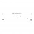 Lily Adjustable Single Curtain Rod 48 Inch to 84 Inch-Antique Silver