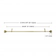 Lily Adjustable Single Curtain Rod 28 Inch to 48 Inch-Copper