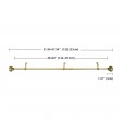 Lily Adjustable Single Curtain Rod 48 Inch to 84 Inch-Copper
