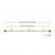 Lily Adjustable Single Curtain Rod 84 Inch to 120 Inch-Copper