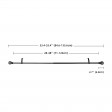 Nancy Adjustable Single Curtain Rod 28 Inch to 48 Inch-Black