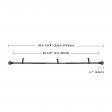 Nancy Adjustable Single Curtain Rod 84 Inch to 120 Inch-Black