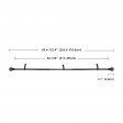 Nancy Adjustable Single Curtain Rod 84 Inch to 120 Inch-Black