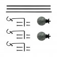 Nancy Adjustable Single Curtain Rod 84 Inch to 120 Inch-Black