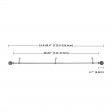 Nancy Adjustable Single Curtain Rod 48 Inch to 84 Inch-Antique Silver