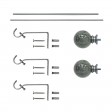 Nancy Adjustable Single Curtain Rod 48 Inch to 84 Inch-Antique Silver