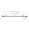 Scarlette Adjustable Single Curtain Rod 84 Inch to 120 Inch-Black