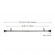 Scarlette Adjustable Single Curtain Rod 28 Inch to 48 Inch-Bronze
