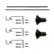 Scarlette Adjustable Single Curtain Rod 28 Inch to 48 Inch-Bronze