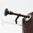 Scarlette Adjustable Single Curtain Rod 28 Inch to 48 Inch-Bronze