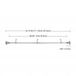 Scarlette Adjustable Single Curtain Rod 48 Inch to 84 Inch-Antique Silver