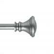 Scarlette Adjustable Single Curtain Rod 84 Inch to 120 Inch-Antique Silver
