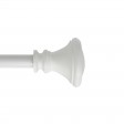 Scarlette Adjustable Single Curtain Rod 48 Inch to 84 Inch-White