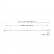 Scarlette Adjustable Single Curtain Rod 48 Inch to 84 Inch-White