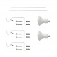 Scarlette Adjustable Single Curtain Rod 48 Inch to 84 Inch-White