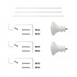 Scarlette Adjustable Single Curtain Rod 84 Inch to 120 Inch-White