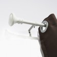Scarlette Adjustable Single Curtain Rod 84 Inch to 120 Inch-White