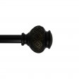 Kings Adjustable Single Curtain Rod 28 Inch to 48 Inch-Black