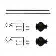 Kings Adjustable Single Curtain Rod 28 Inch to 48 Inch-Black