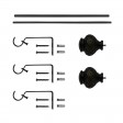 Kings Adjustable Single Curtain Rod 48 Inch to 84 Inch-Black
