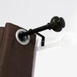 Kings Adjustable Single Curtain Rod 48 Inch to 84 Inch-Black