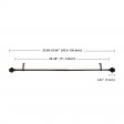 Kings Adjustable Single Curtain Rod 28 Inch to 48 Inch-Bronze