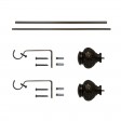 Kings Adjustable Single Curtain Rod 28 Inch to 48 Inch-Bronze