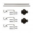 Kings Adjustable Single Curtain Rod 48 Inch to 84 Inch-Bronze