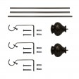 Kings Adjustable Single Curtain Rod 84 Inch to 120 Inch-Bronze