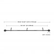 Kings Adjustable Single Curtain Rod 84 Inch to 120 Inch-Venetian Silver
