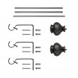 Kings Adjustable Single Curtain Rod 84 Inch to 120 Inch-Venetian Silver