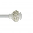 Kings Adjustable Single Curtain Rod 48 Inch to 84 Inch-White