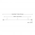 Kings Adjustable Single Curtain Rod 48 Inch to 84 Inch-White