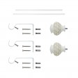 Kings Adjustable Single Curtain Rod 48 Inch to 84 Inch-White