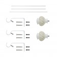 Kings Adjustable Single Curtain Rod 84 Inch to 120 Inch-White