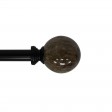 Tom Adjustable Single Curtain Rod 84 Inch to 120 Inch-Black