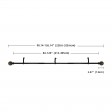 Tom Adjustable Single Curtain Rod 84 Inch to 120 Inch-Black